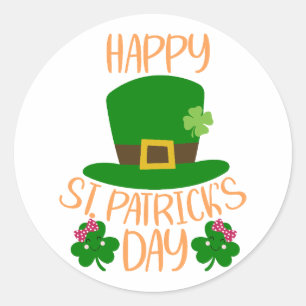 Pegatina Redonda Vibes de suerte - ¡Feliz Día de San Patricio! 🍀 ✨