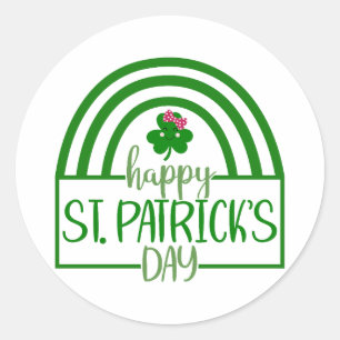 Pegatina Redonda Vibes de suerte - ¡Feliz Día de San Patricio! 🍀 ✨