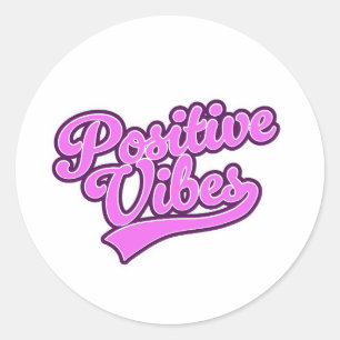 Pegatina Redonda Vibes positivas