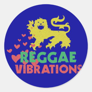 Pegatina Redonda Vibraciones de Reggae