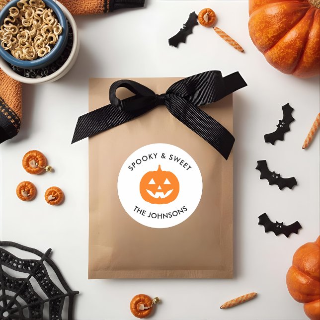 Pegatina Redonda Vibraciones espeluznantes minimalistas – Halloween (Subido por el creador)