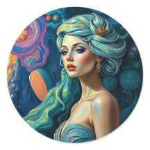 Vibrante arte de retratos surrealistas