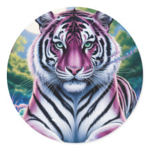Vibrante retrato del tigre de fantasía | Exótico