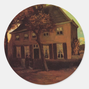 Pegatina Redonda Vicarage en Nuenen por Vincent van Gogh