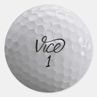 Pegatina Redonda Vice Golf Ball