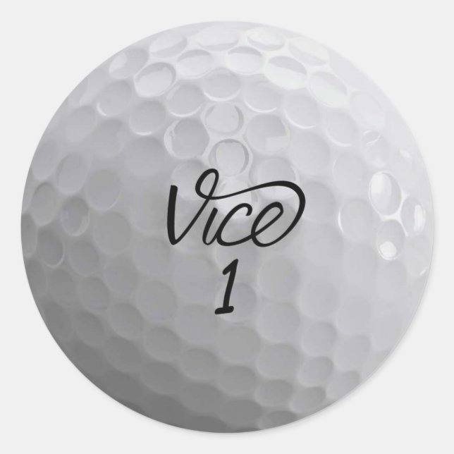 Pegatina Redonda Vice Golf Ball (Anverso)