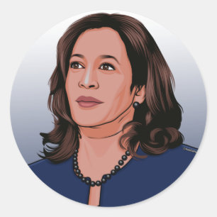 Pegatina Redonda Vicepresidente Kamala Harris