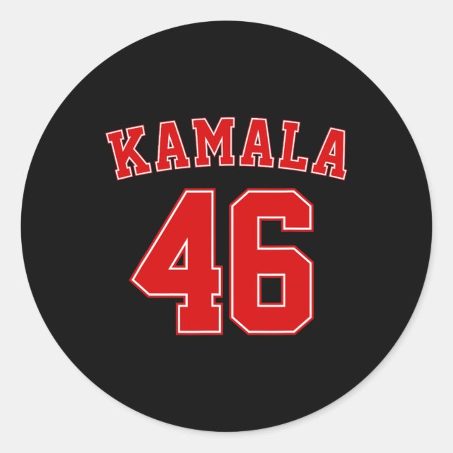 Pegatina Redonda Vicepresidente Kamala Harris Vp Presidente 46 Rega (Anverso)