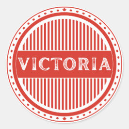 Pegatina Redonda Victoria City Pride Emblem – Canadian Identity