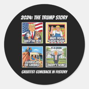 Pegatina Redonda Victoria en la Inauguración de Trump 2024