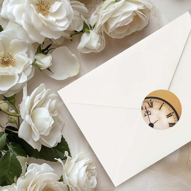 Pegatina Redonda Victorian Steampunk Boda (Subido por el creador)