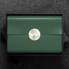 Pegatina Redonda Victorian Steampunk | Grunge Pastel de acuarela