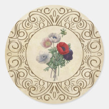 Victoriano Poppies Floral Scrapbook Embellecimient