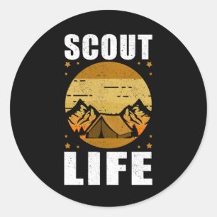 Pegatina Redonda Vida de Scout  Regalo de barrancos