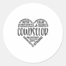 Pegatina Redonda Vida del consejero, consejero escolar