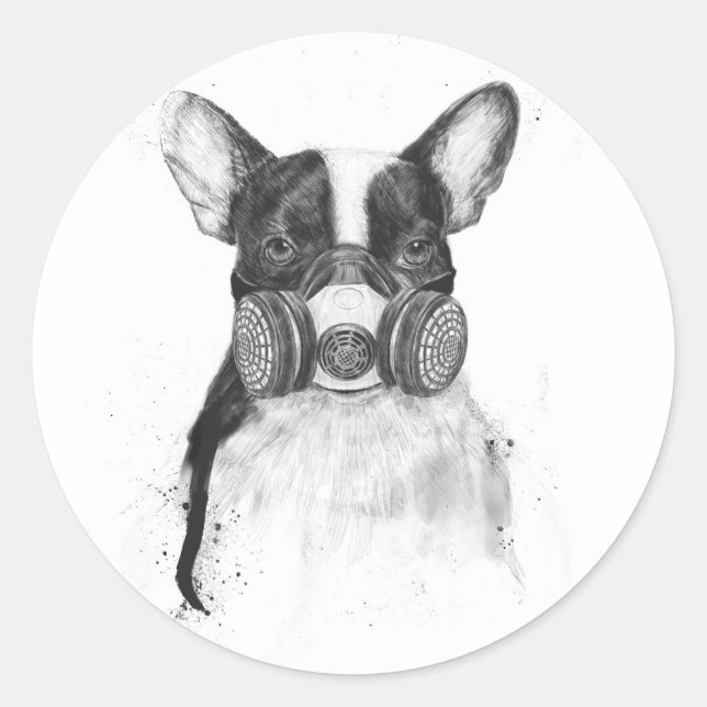 Pegatina Redonda Vida en las grandes ciudades (Anverso)