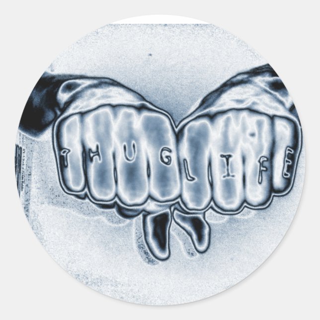 PEGATINA REDONDA VIDA METÁLICA DULCE (Anverso)