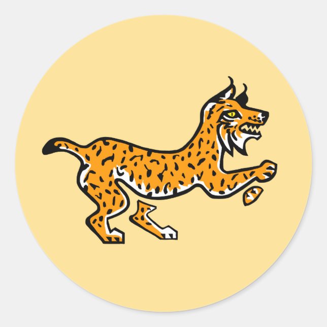Pegatina Redonda Vida silvestre - Gráfica Ibérica LYNX - Conservaci (Anverso)