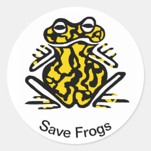 Pegatina Redonda Vida silvestre - Save FROGS - Australia - Nature