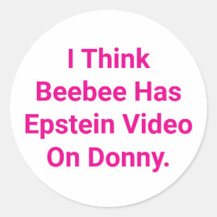 Pegatina Redonda Vídeo de Epstein de Donny Hankamer Artjunkhaus Cóm