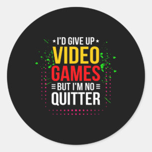 Pegatina Redonda Videojuegos - Video Gamer Meme - Divertido videoju