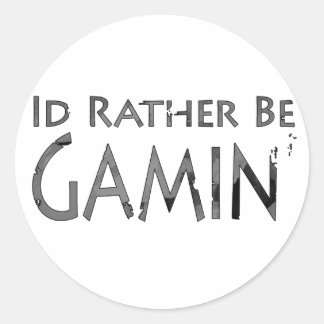 Pegatina Redonda Videojuegos y juegos - Prefiero estar jugando 2