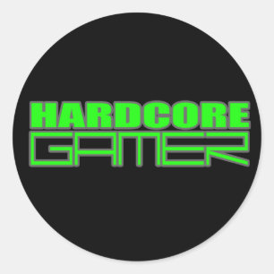 Pegatina Redonda Videojugador