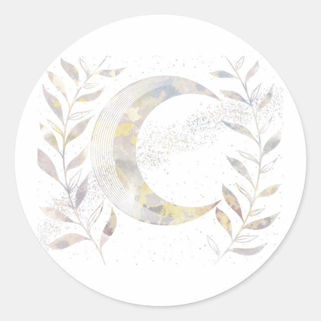 Pegatina Redonda Vides y luna (Anverso)