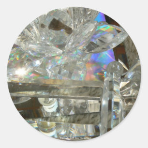 Pegatina Redonda Vidrio, canicas y espejo