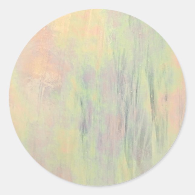 Pegatina Redonda Vidrio Manchado Colorido (Anverso)