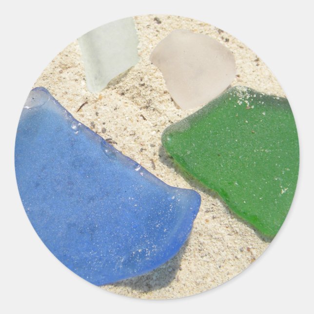 Pegatina Redonda vidrio marino 2 (Anverso)