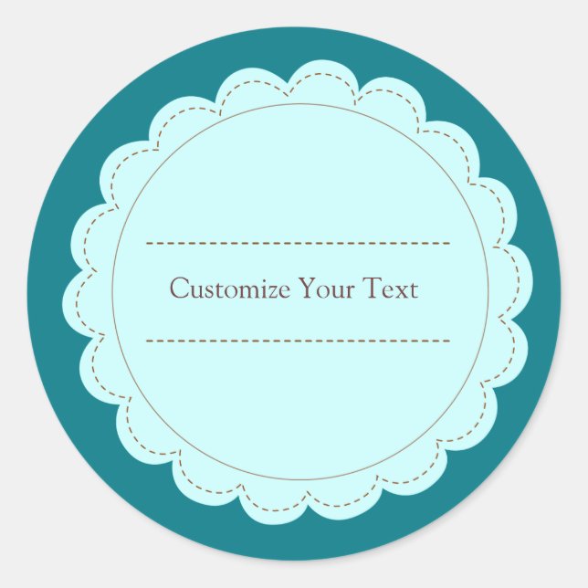 Pegatina Redonda Vieira de círculo clásico (Anverso)