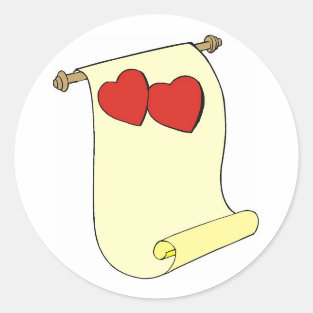 Pegatina Redonda Vieja invitación a la boda de moda (Anverso)