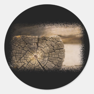 Pegatina Redonda Viejas texturas de la cabina