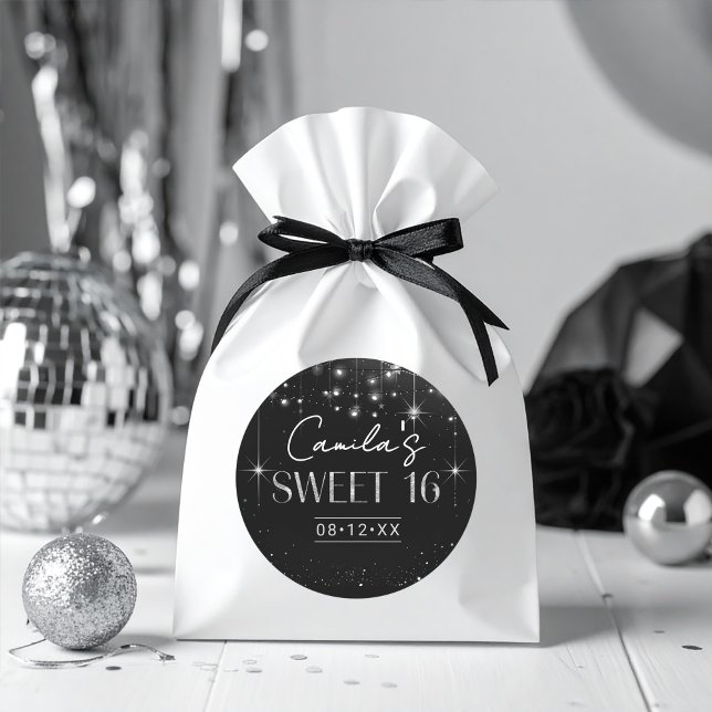 Pegatina Redonda Viejo Hollywood B & W Sweet 16 ID1108 (Subido por el creador)