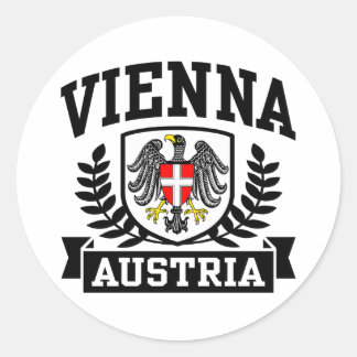 Pegatina Redonda Viena Austria