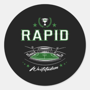 Pegatina Redonda Viena del fútbol - No Qué Pasa En La Ra Rápida De