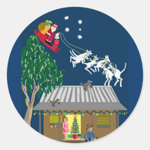 Pegatina Redonda Viene Santa