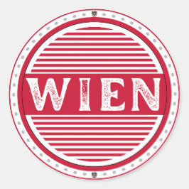 Pegatina Redonda Vienna City Pride Emblem – Austrian Identity