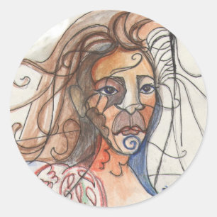 Pegatina Redonda Viento del Patrimonio