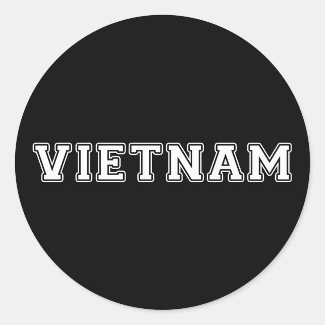 Pegatina Redonda Vietnam (Anverso)