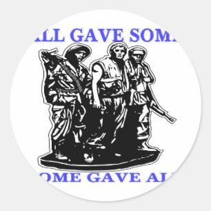 Pegatina Redonda Vietnam todo dio alguno y algo dio todos