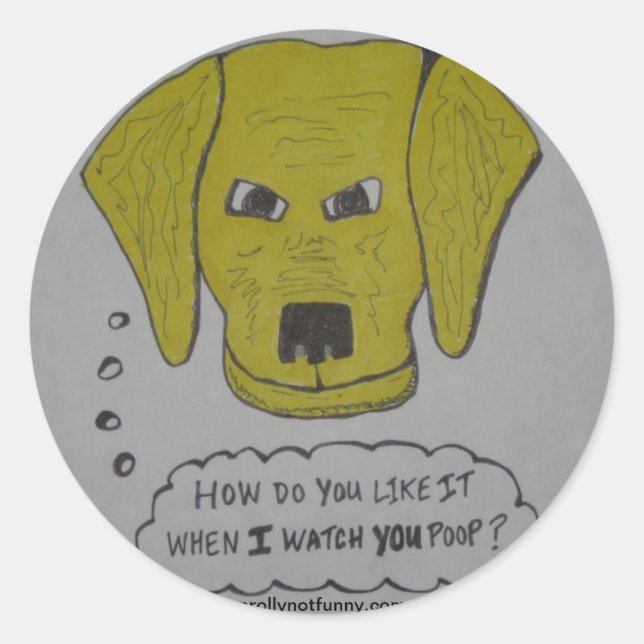 Pegatina Redonda Vigilándote (Anverso)