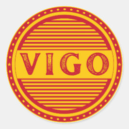 Pegatina Redonda Vigo City Pride Emblem – Spanish Identity