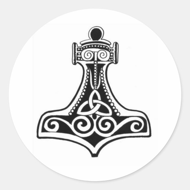Pegatina Redonda Viking (Anverso)
