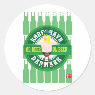 Pegatina Redonda Viking