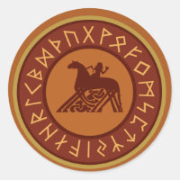 Viking Runes, Ilustracion Odin y Sleipnir
