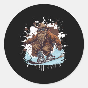 Pegatina Redonda Viking Snowboard Odin Snowboard