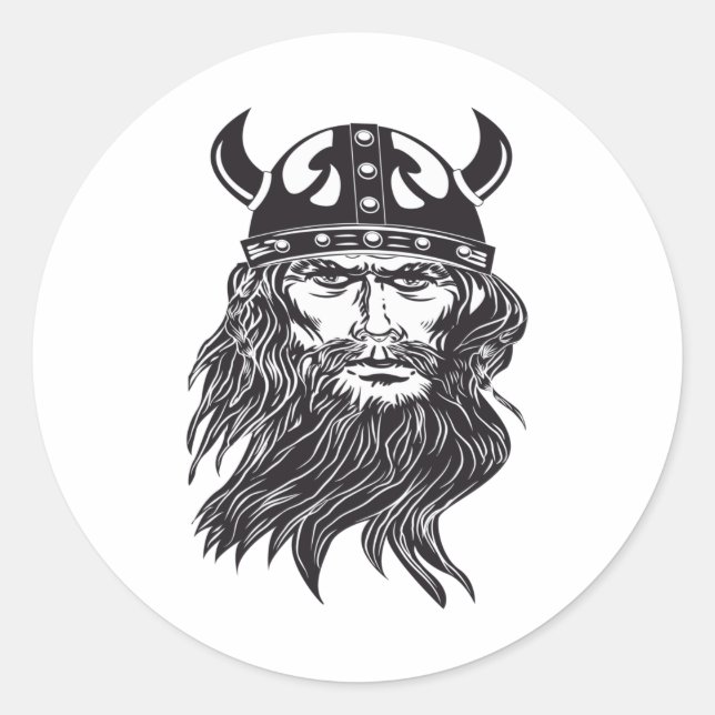PEGATINA REDONDA VIKINGS (Anverso)