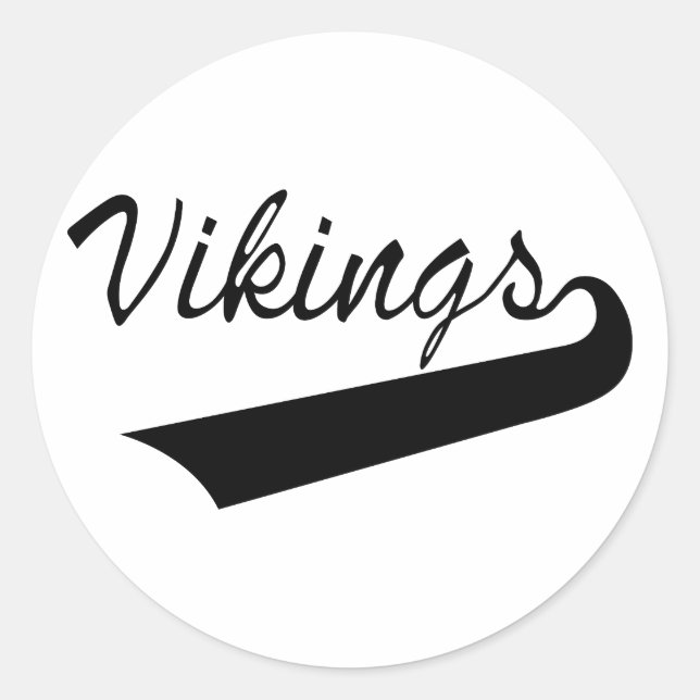 Pegatina Redonda Vikings (Anverso)